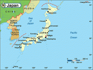japonya harita