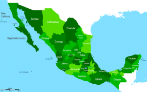 meksika idari harita
