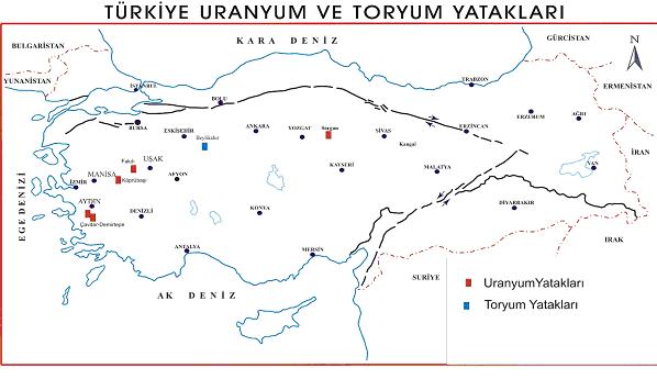türkiye uranyum ve toryum yatakları