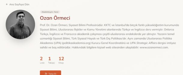 PROF. DR. OZAN ÖRMECİ, İYİOKUR.COM İÇİN KİTAP SEÇKİLERİNİ PAYLAŞTI